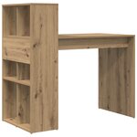 vidaXL Bureau d'écriture Chêne artisan Panneau de particules Moyen