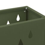 vidaXL Porte-parapluie avec stockage Vert olive 28 x 12 x 41 cm Acier