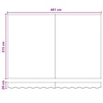 vidaXL Auvent rétractable électrique Gris clair et blanc