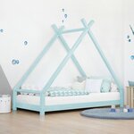 Lit tipi enfant TAHUKA 80 x 160 bleu clair