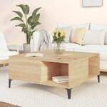 vidaXL Table basse chêne sonoma 80x80x36 5 cm bois d'ingénierie