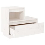 vidaXL Tables de chevet 2 Pièces Blanc 60x34x51 cm Bois de pin solide