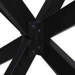 vidaXL Pied de table à manger en forme d'araignée noir 85 x 85 x (72-73) cm en acier