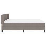 vidaXL Lit Box Spring avec matelas taupe  180 x 200 cm  fait en tissu.