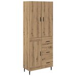 vidaXL Haut Armoire avec tiroir Chêne artisanal 69 5 x 34 x 180 cm
