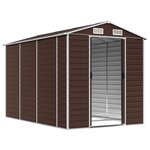 vidaXL Abri de jardin marron 191 x 300 x 198 cm en acier galvanisé