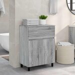 vidaXL Unité de vanité de salle de bain Sonoma gris 60 x 35 x 80 cm