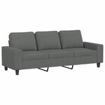 vidaXL Ensemble de canapés 4 Pièces gris foncé tissu