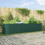 vidaXL Jardinière surélevée Vert 400 x 80 x 81 cm Acier