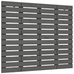 vidaXL Tête de lit murale Gris 106x3x91 5 cm Bois massif de pin