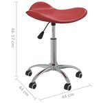 vidaXL Chaise de bureau Rouge bordeaux Similicuir