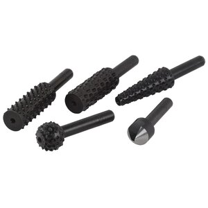 wolfcraft Ensemble râpe rotative et fraise Acier 5 Pièces 2540000