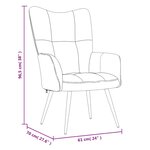 vidaXL Chaise de relaxation Gris foncé Velours