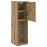 vidaXL Meubles TV avec lumières LED 2Pièces chêne artisanal 30 5x30x102cm