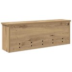 vidaXL Porte-manteau mural chêne artisanal 75 x 16 x 26 cm