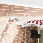vidaXL Auvent Rétractable Rouge et Blanc 600 × 350 cm Tissu et Métal