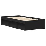 vidaXL Cadre de lit sans matelas noir 100x200 cm