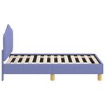 vidaXL Cadre de lit pour tout-petit avec tête de lit Bleu denim Tissu