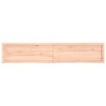 vidaXL Étagère murale 200x40x(2-6) cm bois de chêne massif non traité