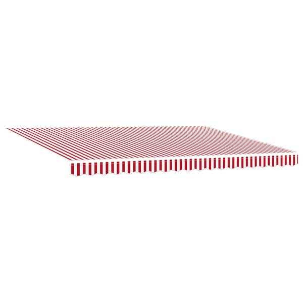 vidaXL Auvent rétractable manuel avec LED rayé rouge et blanc 450x300 cm