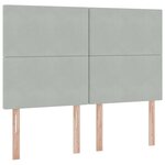 vidaXL Lit avec rangement et LED Gris clair 140 x 200 cm Velours