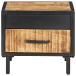 vidaXL Table de chevet 40x40x35 cm Bois de manguier brut