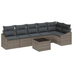 vidaXL Ensemble de salle à manger pour jardin 7 Pièces Gris clair