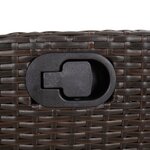 vidaXL Ensemble à manger de jardin 3 Pièces et coussins marron poly rotin