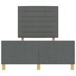Lit vidaXL en gris foncé  160x200 cm  en tissu