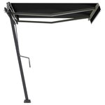 vidaXL Auvent manuel rétractable sur pied 350x250 cm Anthracite