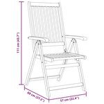 vidaXL Chaises pliables de jardin lot de 6 Bois d'acacia solide