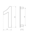 THIRARD - Chiffre 1 à visser  inox  H.100mm - THIRARD