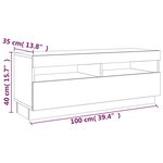vidaXL Ensemble de meubles TV avec lumières LED 2 Pièces Sonoma gris