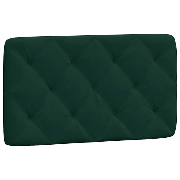 vidaXL Coussin de tête de lit vert foncé 90 cm velours