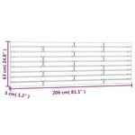 vidaXL Tête de lit murale Blanc 206x3x63 cm Bois massif de pin