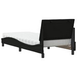 vidaXL Lit avec matelas Hanko noir 80x200 cm tissu