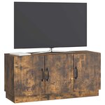 vidaXL Meuble TV Chêne fumé 99 x 34 5 x 47 cm Bois d'ingénierie