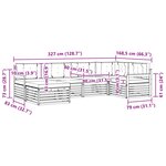 vidaXL Ensemble de canapés d'extérieur 6 pc Blanc et anthracite