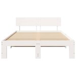 vidaXL Cadre de lit Blanc 120 x 200 cm Bois de pin massif