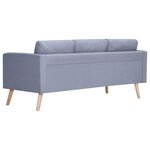 vidaXL Ensemble de canapés à 2 places et à 3 places Tissu Gris clair