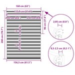 vidaXL Store zèbre marron 160x200cm largeur du tissu 155 9cm polyester