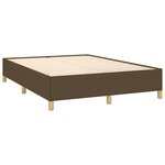vidaXL Cadre de lit sans matelas marron foncé 140x190 cm tissu