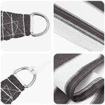 vidaXL Voile d'ombre Anthracite et blanc 2 x 2 m HDPE