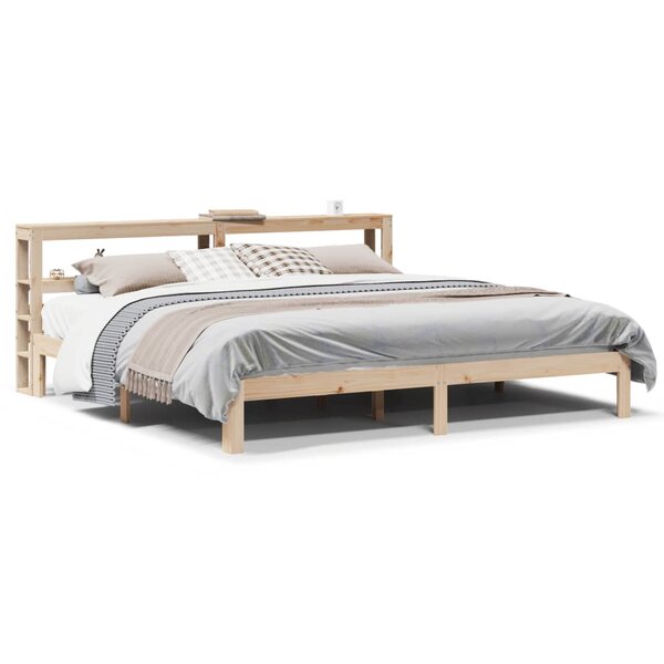 vidaXL Cadre de lit avec tête de lit sans matelas 180x200 cm