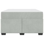 vidaXL Cadre de lit avec matelas Gris clair 120 x 200 cm Velours