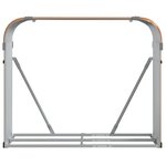 vidaXL Porte-bûches aspect bois 120x45x100 cm acier galvanisé