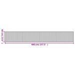 vidaXL Tapis rectangulaire noir 60x400 cm bambou