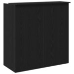 vidaXL Bureau de réception chêne noir 100x50x103 5cm bois d'ingénierie