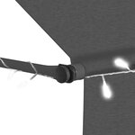 vidaXL Auvent manuel rétractable avec LED 300 cm Anthracite