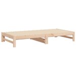 vidaXL Lit coulissant sans matelas 2x(90x200) cm Bois de pin massif